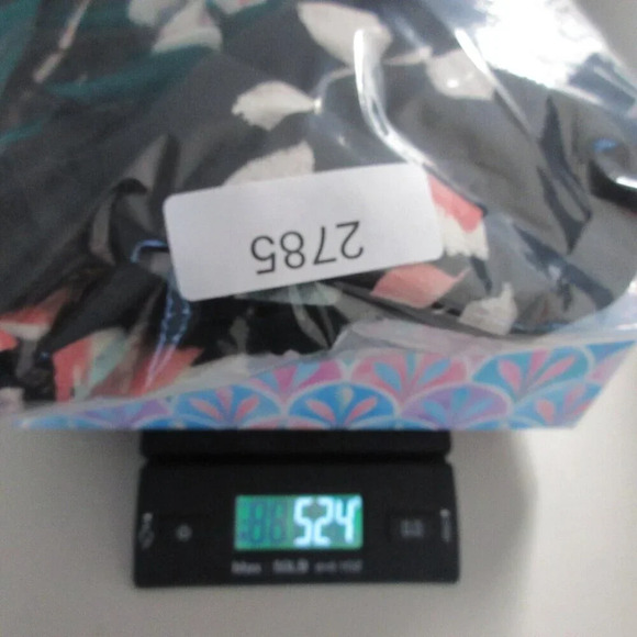 Dress The Population Women Floral Wrap Dress Asymmetrical Hem Black Size L - Picture 12 of 12